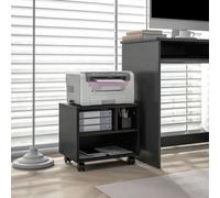 HOMCOM 3 Shelf Black Printer Stand - Size: 36 x 30 x 40cm - Wilko