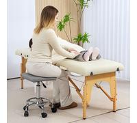 HOMCOM PU Leather Rolling Stool, Height Adjustable Salon Chair, Grey