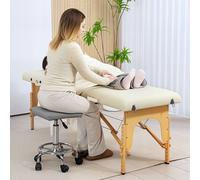 HOMCOM PU Leather Rolling Stool, Height Adjustable Salon Chair - Grey - PU Leather, Foam, Multi-layer Board, Metal