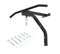 HOMCOM Punching Bag Hanger Wall Mount Bracket Kick Boxing MMA Training Frame Home Fitness Workout Pull Up Bar, Black Black