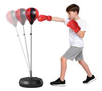 HOMCOM Punching Bag with Stand 126144 cm Height Adjustable Boxing Set Free