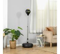 HOMCOM Punching Bag with Stand Boxing Bag Set with Adjustable Height Black Gold, Black