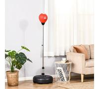 HOMCOM Punching Bag with Stand, Boxing Bag Set with Adjustable Height, Red