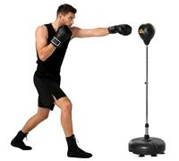 HOMCOM Punching Bag with Stand Speedball for Teens 133-151cm, Gold Tone