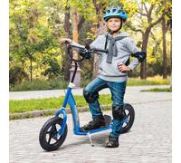 HOMCOM Teen Push Scooter Kids Stunt Scooter - Blue
