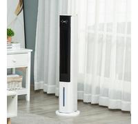 HOMCOM Quiet Air Cooler, Humidifier Ice Cooling Fan - White