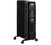 HOMCOM 1630W Oil Filled Radiator, 7 Fin Portable Heater w/Timer Remote Control B