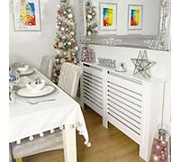 HOMCOM Radiator Cover MDF 111.5 x 19 x 82 cm White