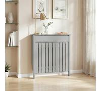 HOMCOM Radiator Cover with Drawer and Vertical Slats - Grey