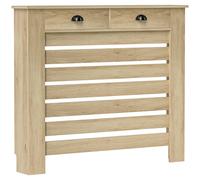HOMCOM Radiator Cover with Drawer, Horizontal Slat, 111cm in Natural HOMCOM Natural