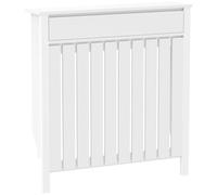 Homcom Radiator Cover With Drawer And Vertical Slats White