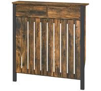Homcom Large Radiator Cover With Drawers And Vertical Slats 119 X 19 X 93Cm