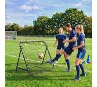Homcom Rebounder Net Adults Football Training Aid Adjustable Black