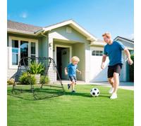 Homcom Rebounder Net Football Target Goal With Adjustable Angles, Black