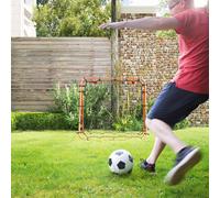 HOMCOM Rebounder Net Football Target Goal with Adjustable Angles, Orange