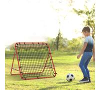 HOMCOM Rebounder Net Practise Football Kickback Target Goal Teens Adults Training in Red | Size: Standard HOMCOM Red Standard