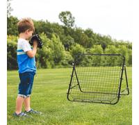 HOMCOM Rebounder Net Practise Kickback Target Goal with 5 Angles, for Teens, Adults, Softball, Football Training, Black