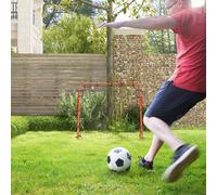 HOMCOM Rebounder Net Practise Football Kickback Target Goal Teens Adults Training in Red HOMCOM Red