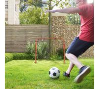 Homcom Rebounder Net Practise Football Kickback Target Goal Teens Adults Training In Red Red One Size