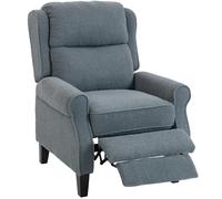 HOMCOM Recliner Armchair, Fabric Recliner Chair, Charcoal Grey - Grey
