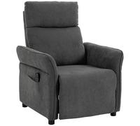 HOMCOM Recliner Armchair, Manual Recliner Chair, Massage & Heat, Dark Grey | Size: Armchair HOMCOM Dark Grey Armchair