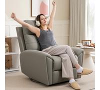 HOMCOM Recliner Armchair, Manual Reclining Chair for Living Room, Grey