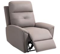 HOMCOM Recliner Armchair, Manual Reclining Chair for Living Room, Grey
