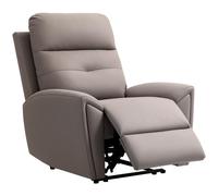 HOMCOM Recliner Armchair, Manual Reclining Chair with Adjustable Leg Rest and Reclining Functions, Modern Microfibre Overstuffed Lounge Seating for Living Room, Bedroom, Grey Grey
