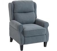 HOMCOM Recliner Armchair with Extended Leg Rest - Grey