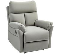 Recliner Chair Reclining Chair with Adjustable Leg Rest HOMCOM Grey One Size