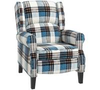 HOMCOM Recliner Chair for Living Room Wingback Chair with Padded Armrest Blue