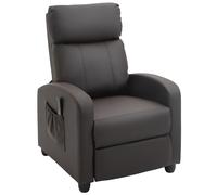 HOMCOM Recliner Sofa Chair PU Leather Massage Armcair w/ Footrest and Remote Control for Living Room, Bedroom, Home Theater, Brown