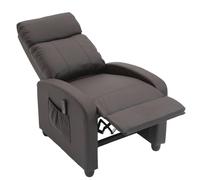 Homcom Recliner Sofa Chair Pu Leather Massage Armcair W/ Remote Control, Brown