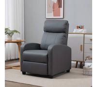 Homcom Recliner Sofa Chair Pu Leather Massage Armcair W/ Remote Control In Grey Grey One Size