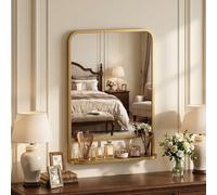 HOMCOM Rectangle Wall Mirror with Shelf 70 x 50 cm, for Living Room, Bedroom