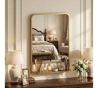 HOMCOM Rectangle Wall Mirror with Shelf 70 x 50 cm, for Living Room, Bedroom