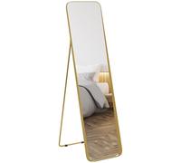 HOMCOM Rectangular Full Length Mirror for Bedroom - 40 x 160 cm - Gold Tone | TJ Hughes