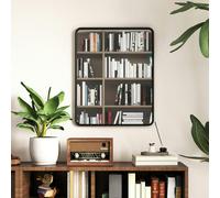 HOMCOM Rectangular Wall Mirror, 50 x 40 cm Modern Decorative Mirror with Metal Frame for Living Room, Entryway, Bedroom, Hallway, Black