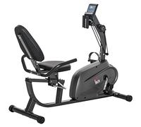 HOMCOM Recumbent Seated Exercise Bike 8-Level Magnetic Resistance Black