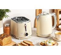HomCom Retro-Style Kettle and Toaster Set 1.7L