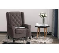 HomCom Retro-Theme Wingback Accent Chair , Grey