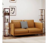 HOMCOM RGB LED Floor Lamp with Shelves & Remote Control for Bedroom in Brown HOMCOM Brown