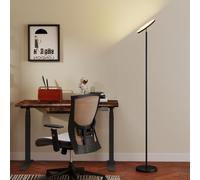 HOMCOM RGB Uplighter Floor Lamp Tall Dimmable 350° Rotatable Head Black