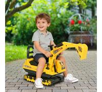 HOMCOM Ride On Excavator Toy Tractors Digger Movable Walker Construction Truck