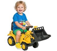 HOMCOM NO POWER 3 in 1 Ride On Toy Bulldozer Toddler Digger Excavator Scooter Storage Cart Toilet Pretend Play Construction Truck