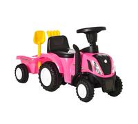 Homcom Ride-On Tractor Toddler Walker Foot-To-Floor Slide For Ages 1-3 Years - Pink