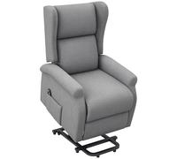 HOMCOM Power Lift Chair for the Elderly Fabric Recliner Armchair w/ Remote Grey