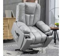 HOMCOM Riser And Recliner Chair For Elderly, Charcoal Grey, Grey