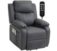 Homcom Riser And Recliner Chair Power Lift Recliner With Remote, Dark Grey Dark Grey