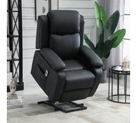 Homcom Riser And Recliner Chair Power Lift Reclining Chair With Remote, Black